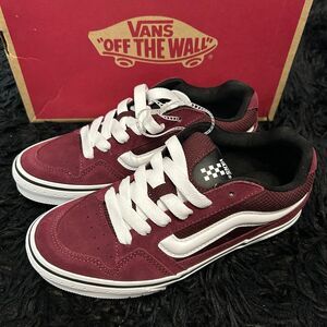 VANS off the wall burgundy suede lace up shoes sneakers women's 7 new